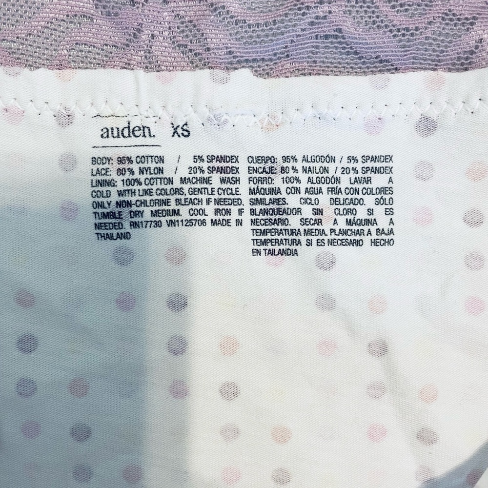 NWT Auden Cotton Blend Lace Polka Dot Hipster Undies / XS - Picture 4 of 4